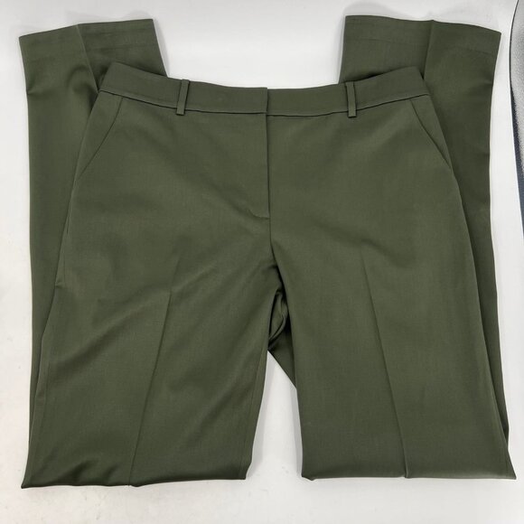 St. John Green Stretch Wool Straight Trousers | Size 14 - Picture 3 of 9